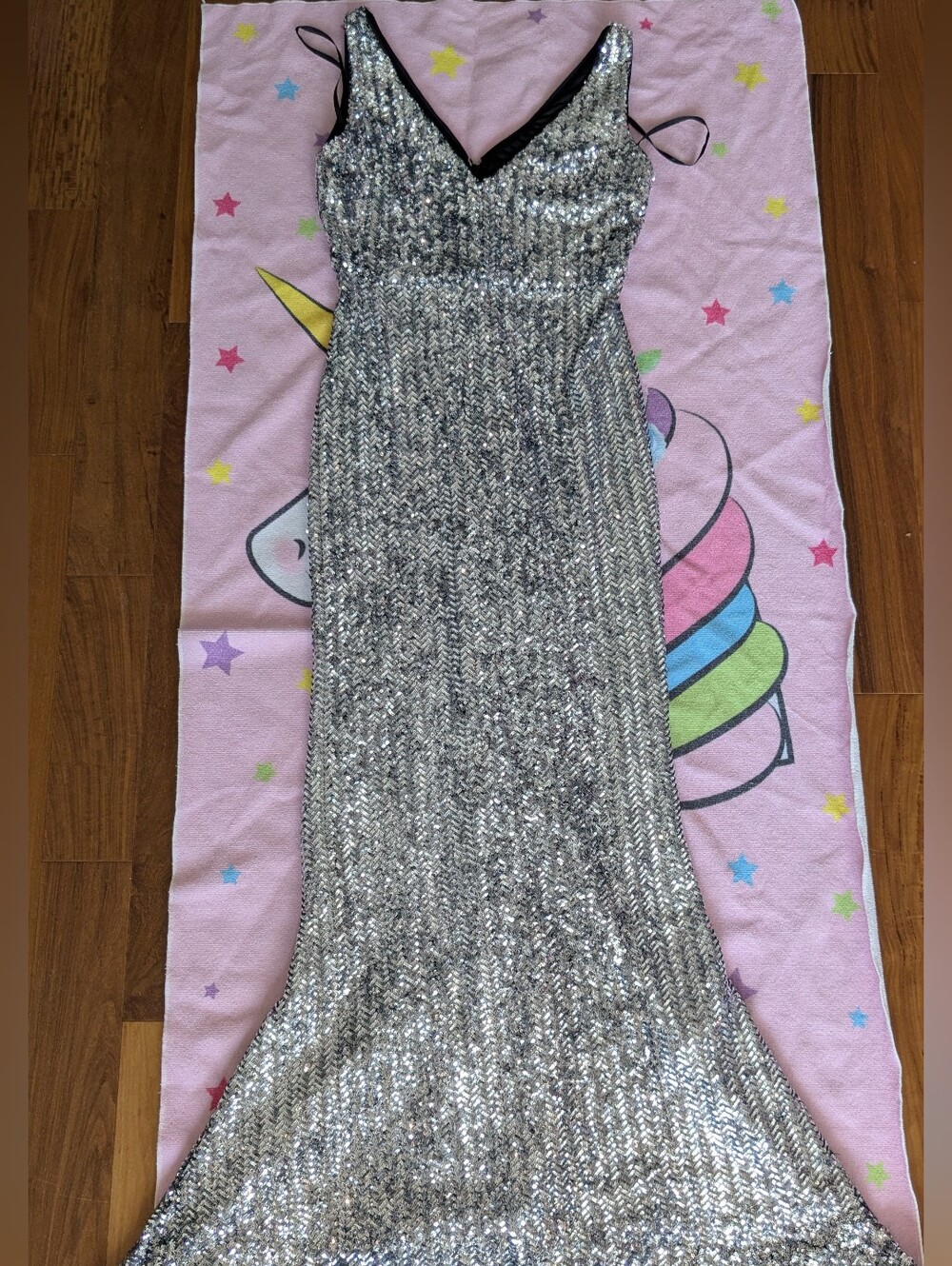 Forever New Sequin Mermaid Evening Dress